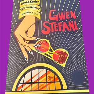 Gwen Stefani Poster - Honda Center 30th Anniversary: 18" x 24" - Anaheim, CA